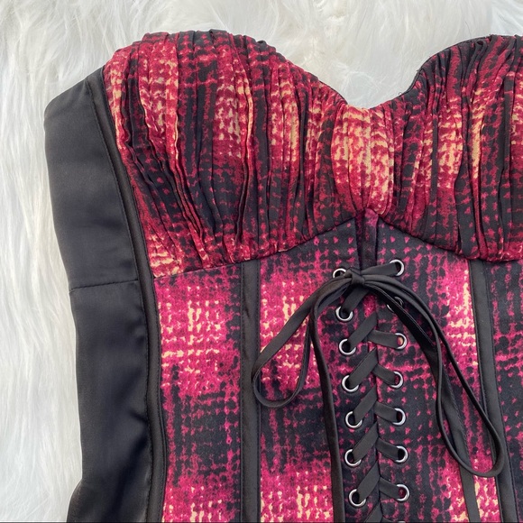 Y2K Vintage Bebe Lace Up Corset Top - Picture 3 of 7